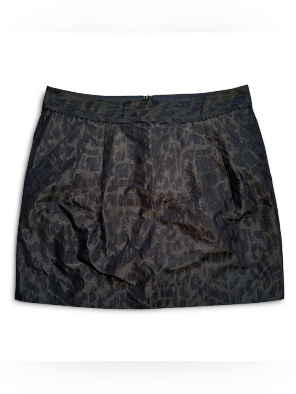 GAP Black Subtle Leopard-Print Mini Skirt